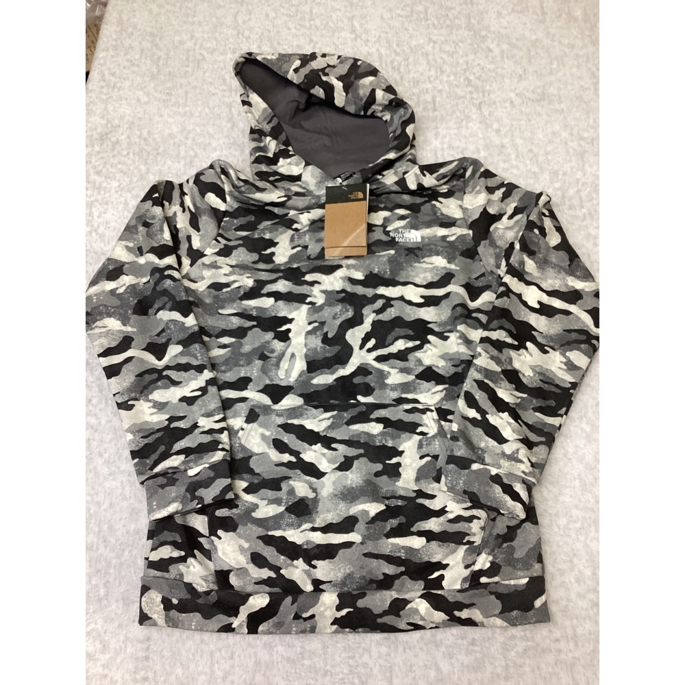 The North Face Teen Evolution Camo Hoodie Smoked Pearl NF0A8DDF300 XXL 18/20